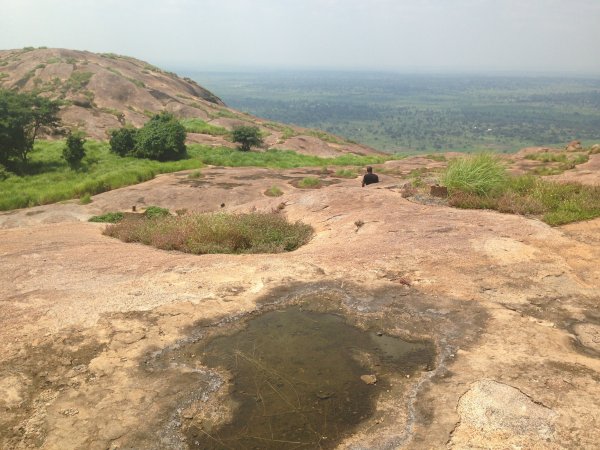 climbing a mountain