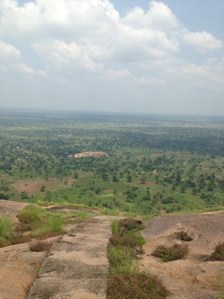 climbing a mountain