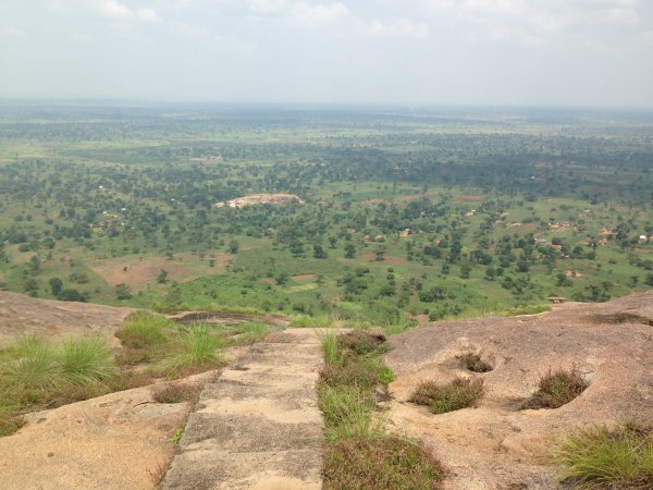 climbing a mountain