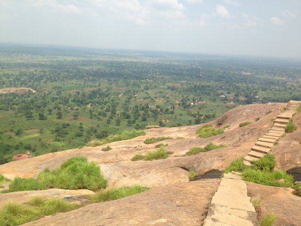 climbing a mountain