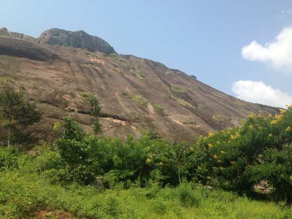 climbing a mountain