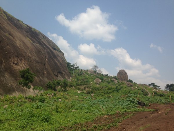 climbing a mountain