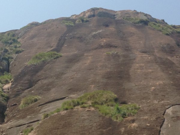 climbing a mountain