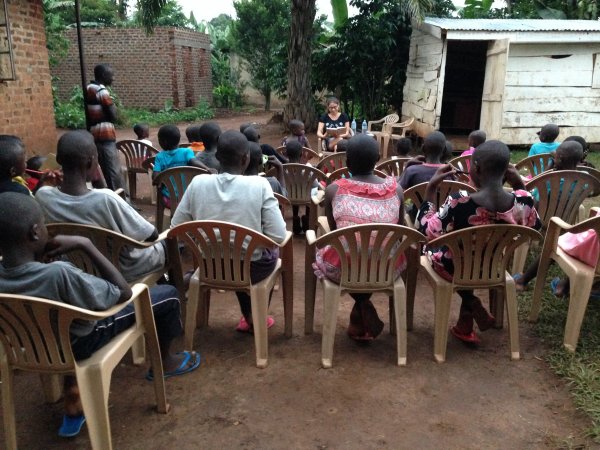at the orphanage