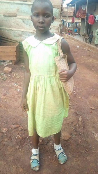 Ntono Zuena in her school uniform