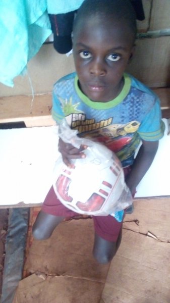 Tonny with his new ball