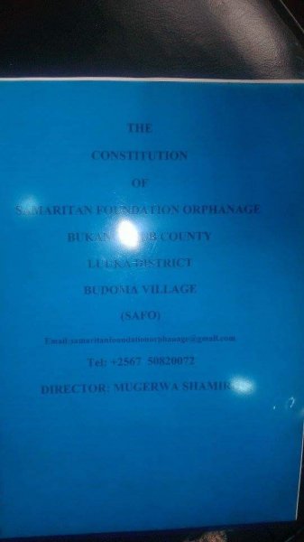 Samaritan Foundation Orphanage Constitution 