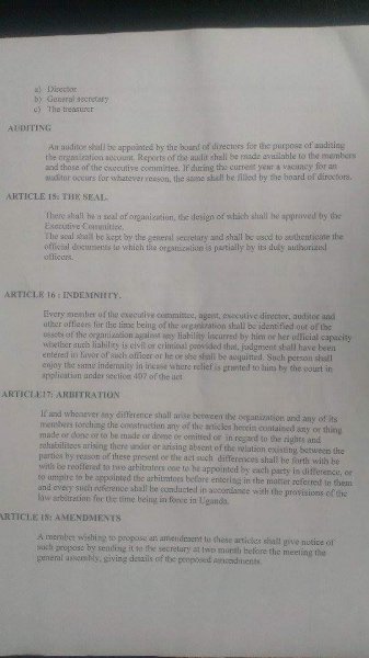 Samaritan Foundation Orphanage Constitution 