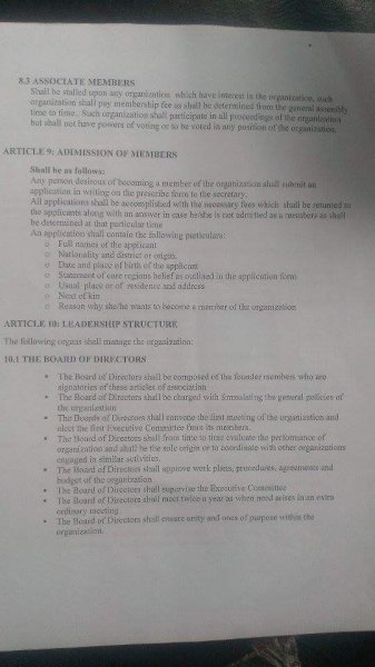 Samaritan Foundation Orphanage Constitution 