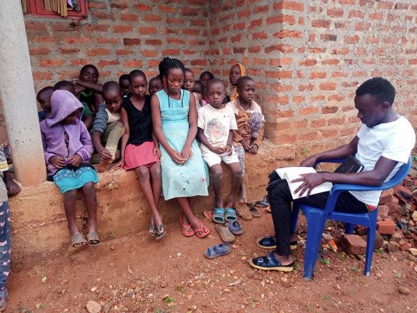 Isabirye Taliki The Vine of Hope Foundation Orphanage children's study session