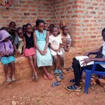 Isabirye Taliki The Vine of Hope Foundation Orphanage children's study session