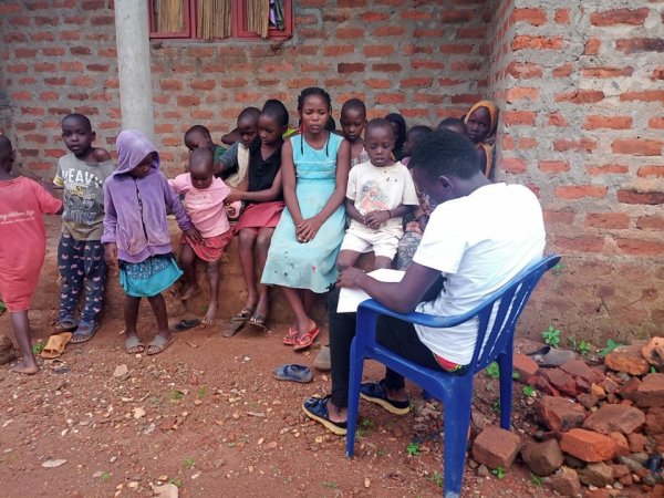 Isabirye Taliki The Vine of Hope Foundation Orphanage children's study session