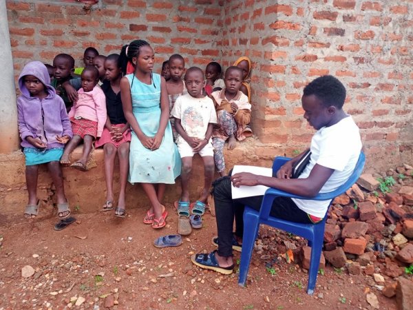 Isabirye Taliki The Vine of Hope Foundation Orphanage children's study session