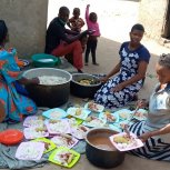 Our Sisters helping in the department of Food for the people to have something to eat during our meetings, you can not bring all those people together and fail to feed them
