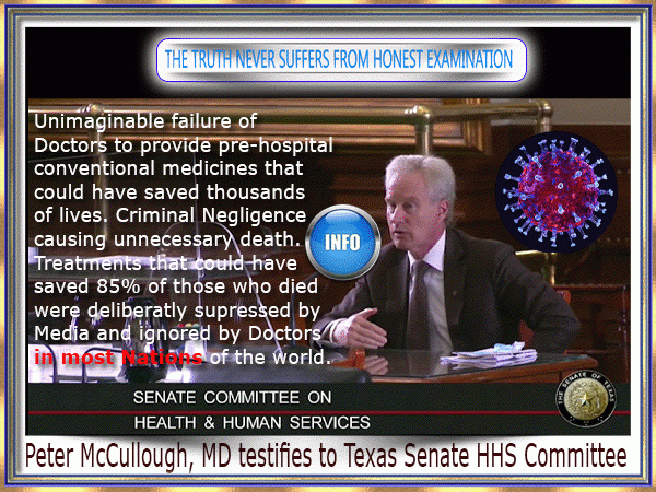 Peter McCullough, MD testifies to Texas Senate HHS Committee