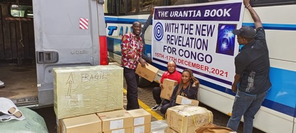 Shipment of Urantia Books - Banners and Pamphlets for the Goma Urantia Conference