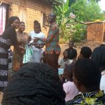 Pastor Caroline Christmas Giving made possible by a generous donor to SFN 2021-12-26 Community of Kaliro Town Council