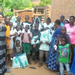 Pastor Caroline Christmas Giving made possible by a generous donor to SFN 2021-12-26 Community of Kaliro Town Council