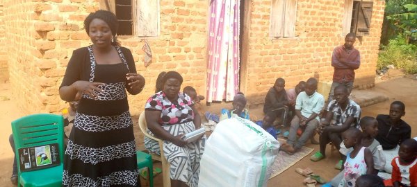 Pastor Caroline Christmas Giving made possible by a generous donor to SFN 2021-12-26 Community of Kaliro Town Council &amp; SEETA-MUKONO