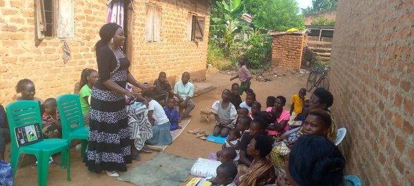 Pastor Caroline Christmas Giving made possible by a generous donor to SFN 2021-12-26 Community of Kaliro Town Council &amp; SEETA-MUKONO