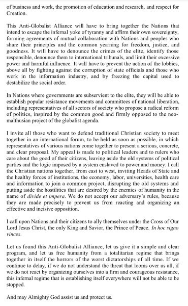 Archbishop Carlo Maria Viganò 2022 Warning Pg2
