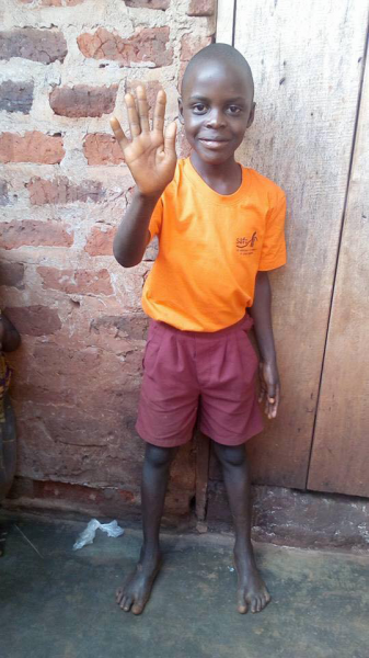 This is Tony Wandera. He has been Adopted by by Monica Kemp from Canada.