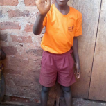 This is Tony Wandera. He has been Adopted by by Monica Kemp from Canada.
