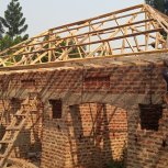 amidst the process of roofing ,