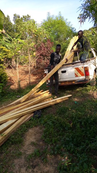 Almost done with offloading timbers