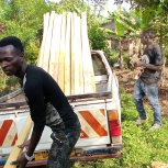 Offloading timbers at the site