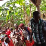 Giving out schools supplies