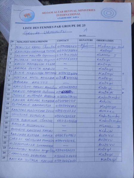 Goma Urantia Revelation Student Lists