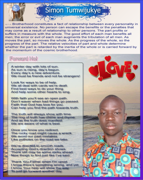 Simon Tumijukey Revelation Poetry In Motion Forward Ho!