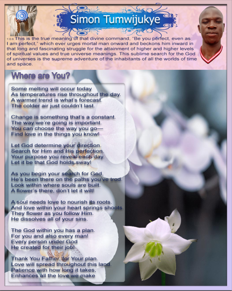 Simon Tumijukey Revelation Poetry In Motion | Where are You? 