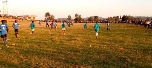 Youth Playing soccer Organized and sponsored by REHOP