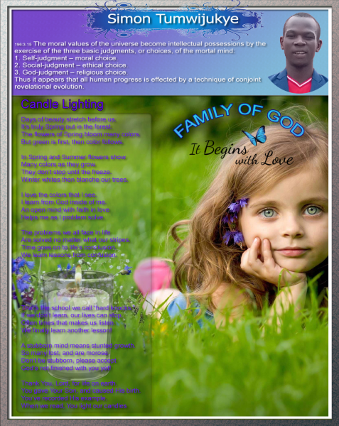 Simon Tumwijukye Revelation Poetry In Motion | Candle Lighting