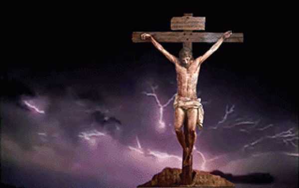 Jesus on the world of the cross
