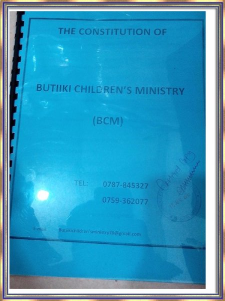 Butiiki Children's Ministry Constitution