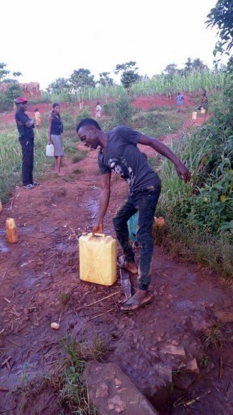 Fetching water.