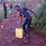 Fetching water.