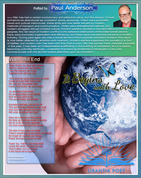 Revelation Poetry in Motion by Paul Anderson | Wars Will End