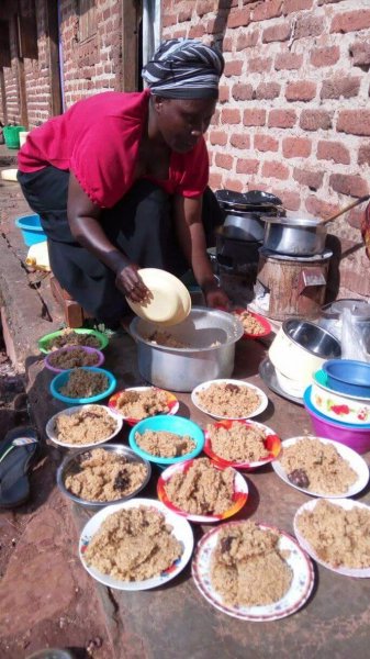 Mrs. Kawudha a widow and member of our staff