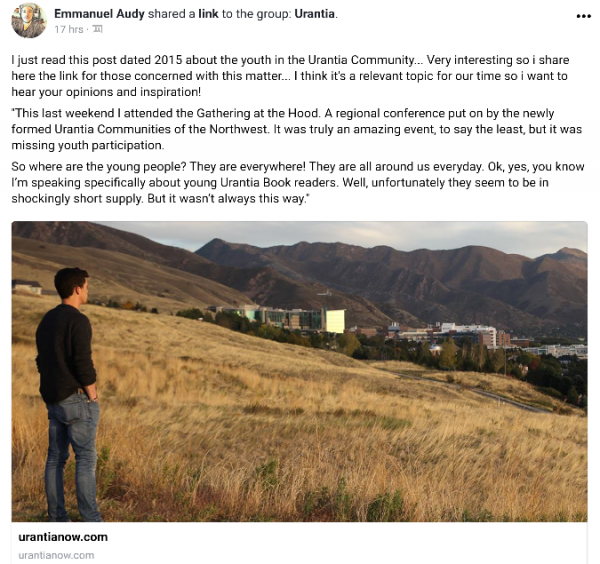Emmanuel Audy Facebook Post 