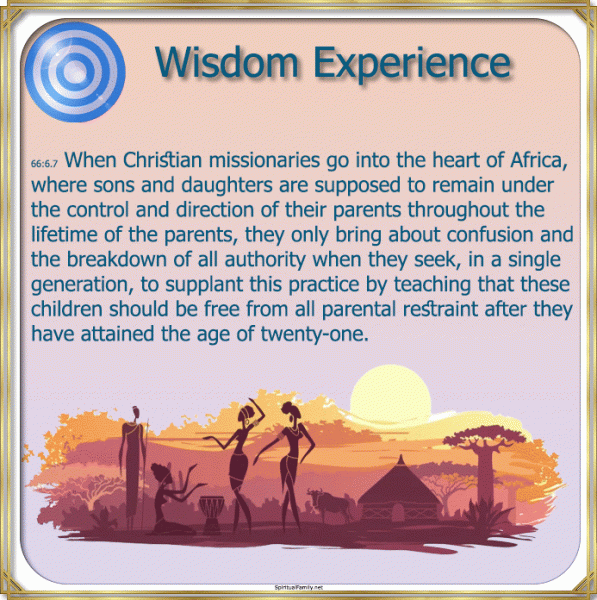 Wisdom Experience - Counsel -Africa Missionaries