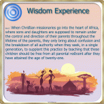 Wisdom Experience - Counsel -Africa Missionaries