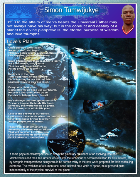 Poetry in Motion Urantia Artist Paul Anderson | Loves Plan