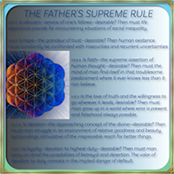 THE FATHER'S SUPREME RULE Sm