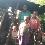 These are my three siblings with our widow mum