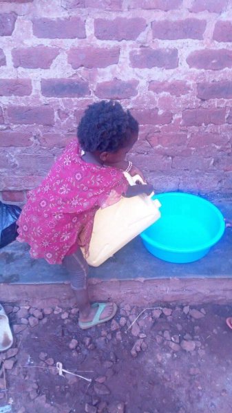 Babirye ready to bath.